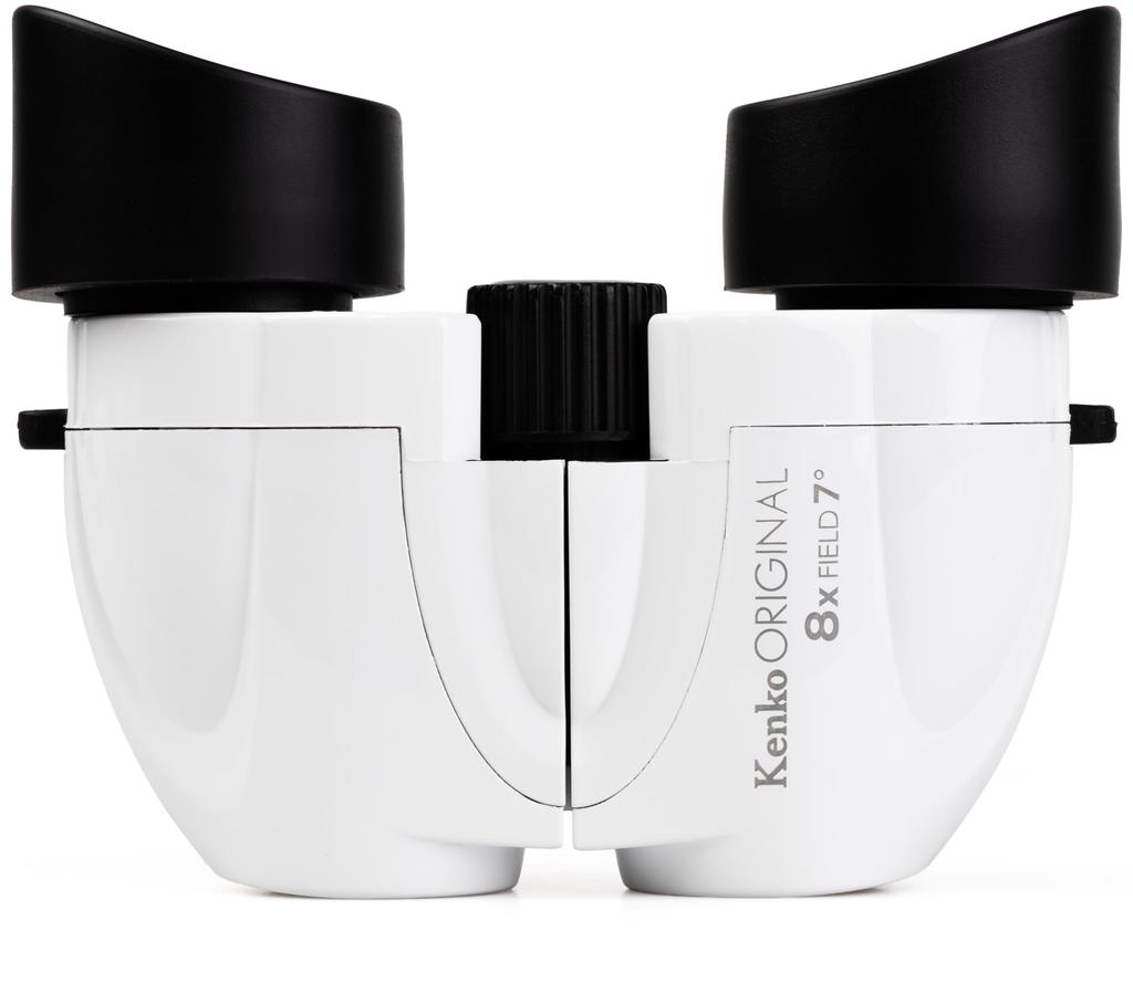 Kenko Concert 8x21mm for Porro White Binoculars, Aperture, Anti-Shake Eyecups, Multi-Coated Brightness, Ultra-Compact Design, Prism, 1-Year Warranty,