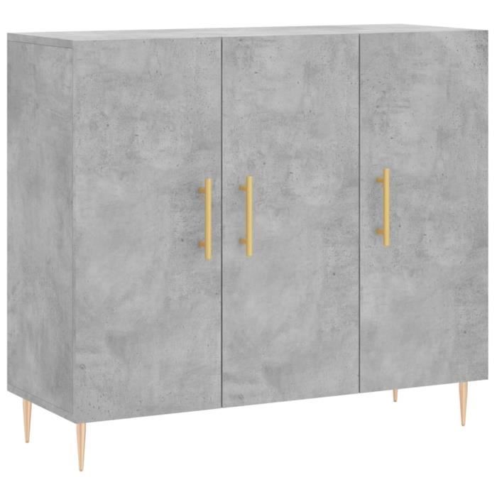 VidaXL Buffet Concrete Grey 90x34x80 Cm Engineered Wood 828096