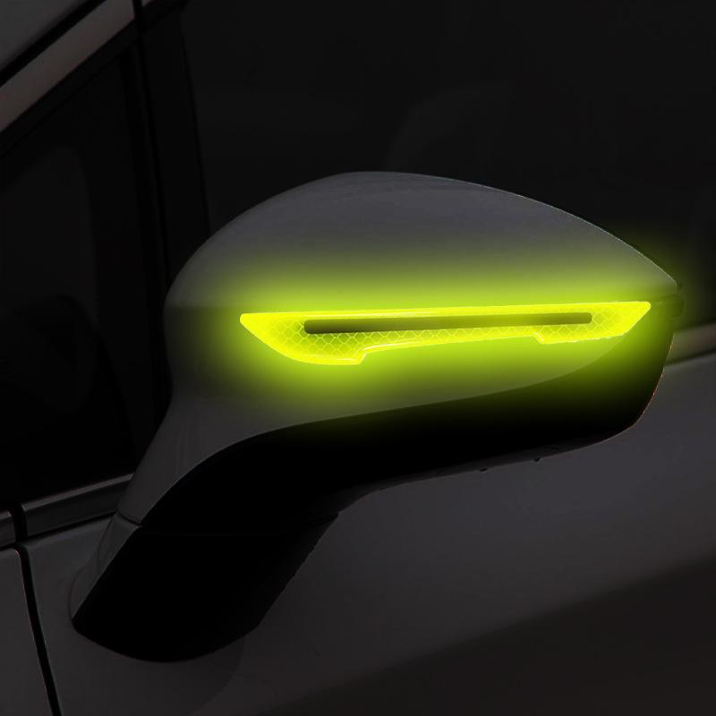Reflective Carbon Fiber Anti-Collision Car Stickers for Handles, Door Bowl, and Mirrors