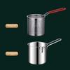 Stainless Steel Deep Fryer With Frying Basket Multifunctional Small Kitchen Pot For Frying Chicken And Other Cooking Tools