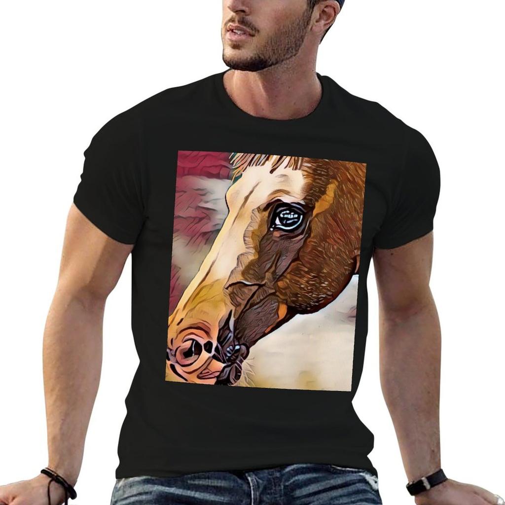 Crazy Quarter Horse T-Shirt Man T Shirt Graphic T Shirts for Man Slim Fit T Shirt Man Casual T-