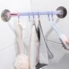 M-1pc Blue/White/Pink Suction Cup Type Hook 6 Rows For Kitchen Bathroom Corner Suspension Without Marks Plastics Hanger Hooks