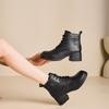 New Autumn and Winter Shoes Women's Chunky Heel Retro Boots Thick-soled Ankle Boots