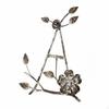 Wrought Iron Plate Stand Elegant Design Rose Flower Display Easel Versatile Use French Dish