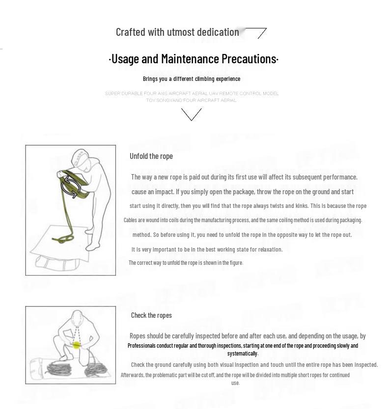 Polyester Static Climbing Rope for Outdoor Rock Climbing, Mountaineering, High-Altitude Work, Rappelling, and Lifeline Safety