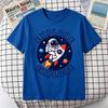 Unisex 100 Cotton TShirt Explore Cute Astronaut Ride Rocket Planet Star Space Print Oversize Casual Short Sleeve Tee