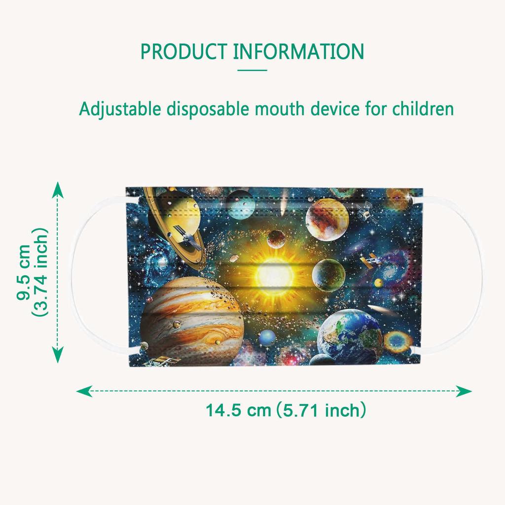 100PCS Children Three-Layer Protective Dust-Proof Cartoon Print Disposable Mask