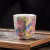 Creative Ceramic Enamel Color Tea Cup Single Cup Personal Cup Drinking Tea Cup Kung Fu Tea Set Small Master Cup Tea Cup