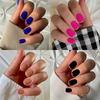 24 Pieces Wearing Nail Short Solid Color Nail Art Sheet Nail Art Sheet Finished Product Detachable Advanced Wearing Nail Art