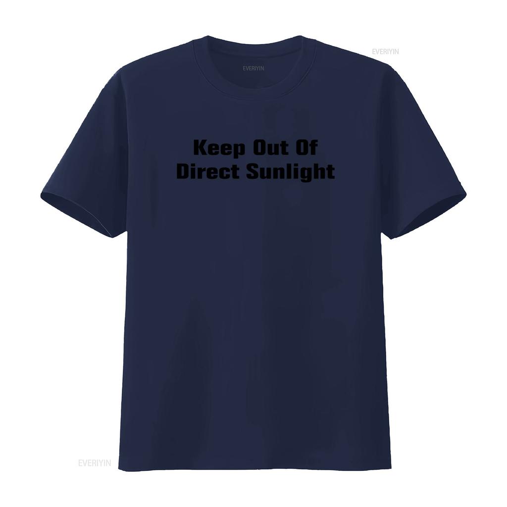 Keep Out Of Direct Sunlight Geek Funny Mens Loose Fit Cotton T Shirt vintage Washed fashion Top For Everyday Wear Soft Slightly