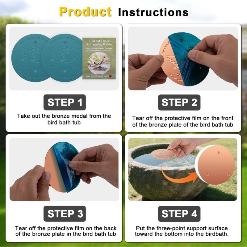 Coppers Cleaning Plate For Birdbaths Eliminates Frequent Maintenance Saves 120 Minutes Monthly