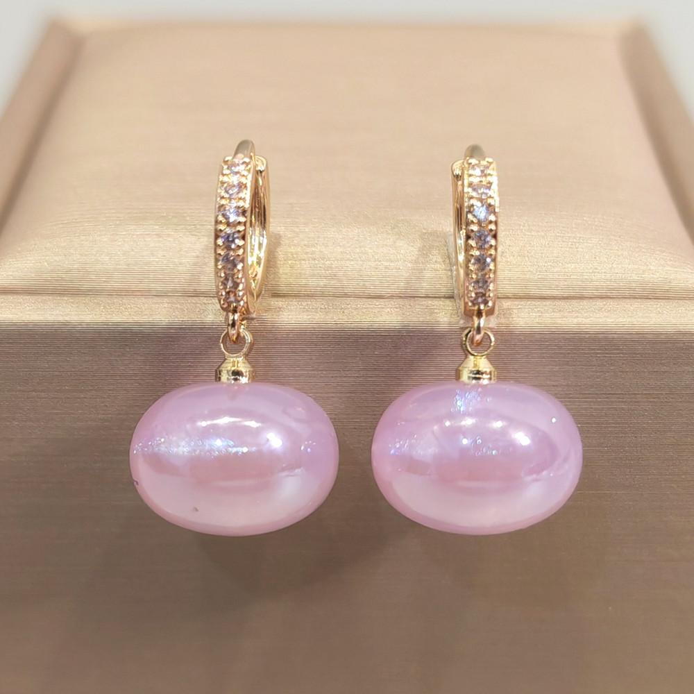 

Новые модные висячие серьги с разноцветными бусинами для женщин, свадебные украшения, серьги-капельки с кубическим цирконием фиолетовый