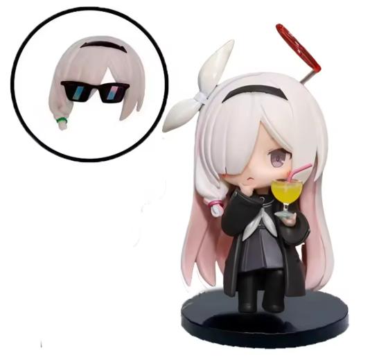New Blue Archive Anime Figurine Arona Prana Q Version Collectible Model Toy Face Changing Game Character Gift Cartoon