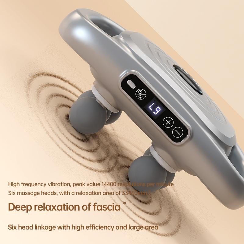 High Frequency Massage Gun Electric Massager Muscle Relaxation With 8 Heads For Body Fitness Fascia Gun
