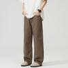 LKTM Men's Versatile Wide-Leg Solid Color Jeans - High-End, Relaxed Fit Casual Pants