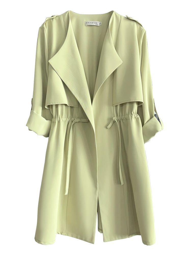 Summer Women's Thin Coat Sunscreen Single Layer Fashion Drawstring Seven Quarter Sleeve Top