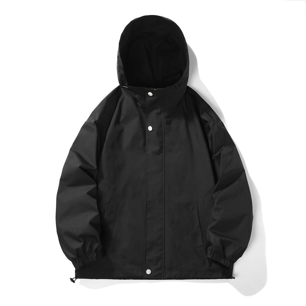 Autumn 2025 Men's Hong Kong Style Waterproof Windbreaker Jacket with Hood