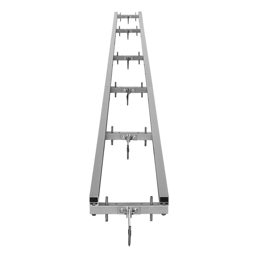 Rail Mill Guide System, 4.57 M 6 Crossbar Chainsaw Mill Kits, Aluminum Saw Milling Rails System Works with Chainsaw, 4 Wedges, Adjustable Rail Milling