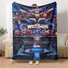 Wrestlemania Customize Text Blanket Lightweight Personalized Blanket Durable Comfort Versatile for Seaside Picnics Sofa Livingroom All-Season Use