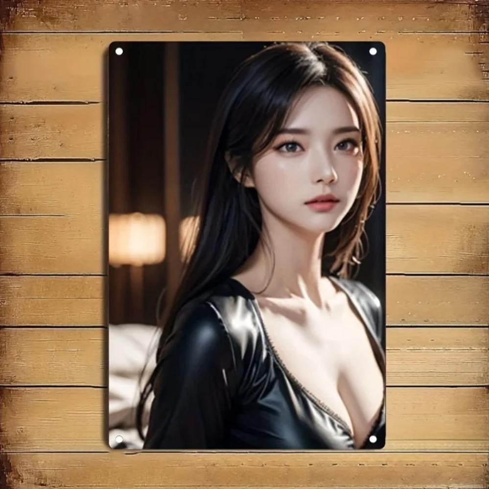 

Elegant Heart Metal Wall Sign, Waterproof Iron Art for Home Bar Cafe Decor, Christmas Gift 20x30cm（7.8x11.8inch）