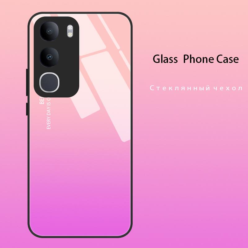 For vivo Y50 5G 2025 Case V2443A V2443BA Cover Tempered Glass Cases for vivo Y50m Y50e Y50s G3 5G Hard Back Bumper Fundas