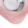 Pet Dog Bowls Stainless Steel Cute Shape Leak Proof Smooth Inner Easy Clean Double Dog Bowl for Cats Pink