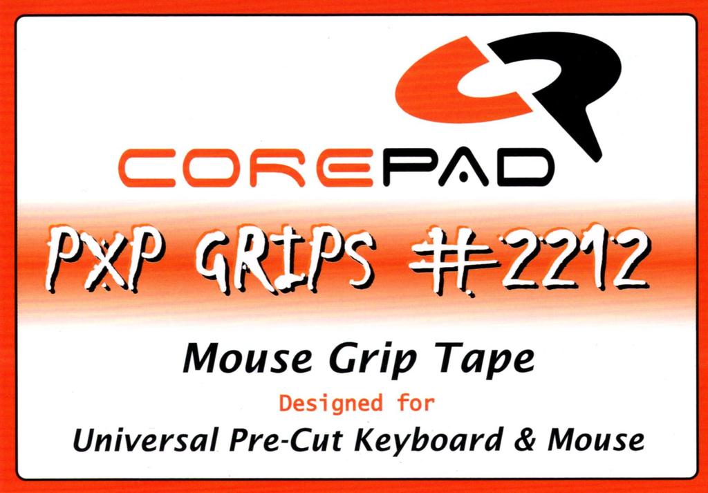 Corepad PXP Grips Universal Pre-Cut Keyboard & Mouse Grip Tape (Red)