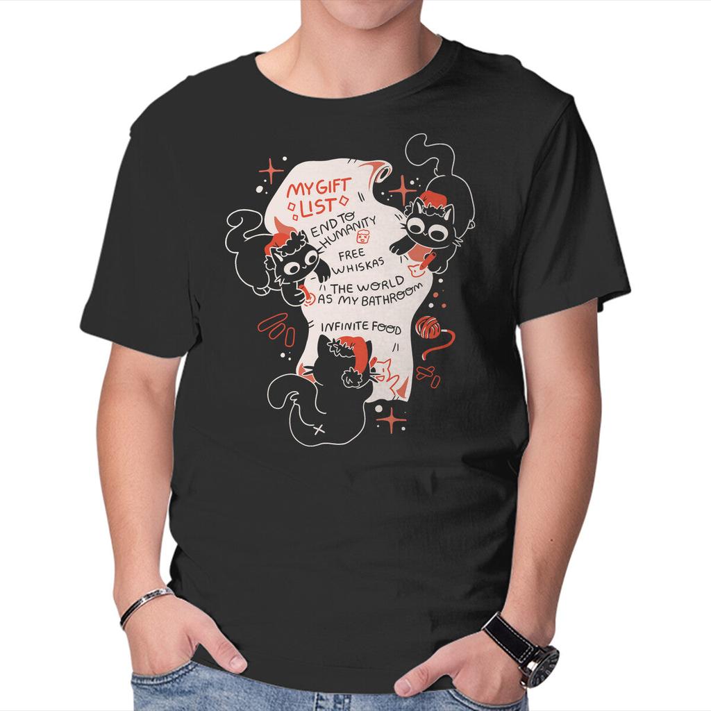 Unisex Crew Neck T-Shirt My Gift List Graphic Short Sleeve Casual Tee