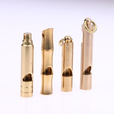 Reine Messingpfeife Schlüsselanhänger Outdoor-Ausrüstung Bambusknoten Drachenkopf Richterpfeife Wettbewerb Überleben Wettbewerb Outdoor-Artikel