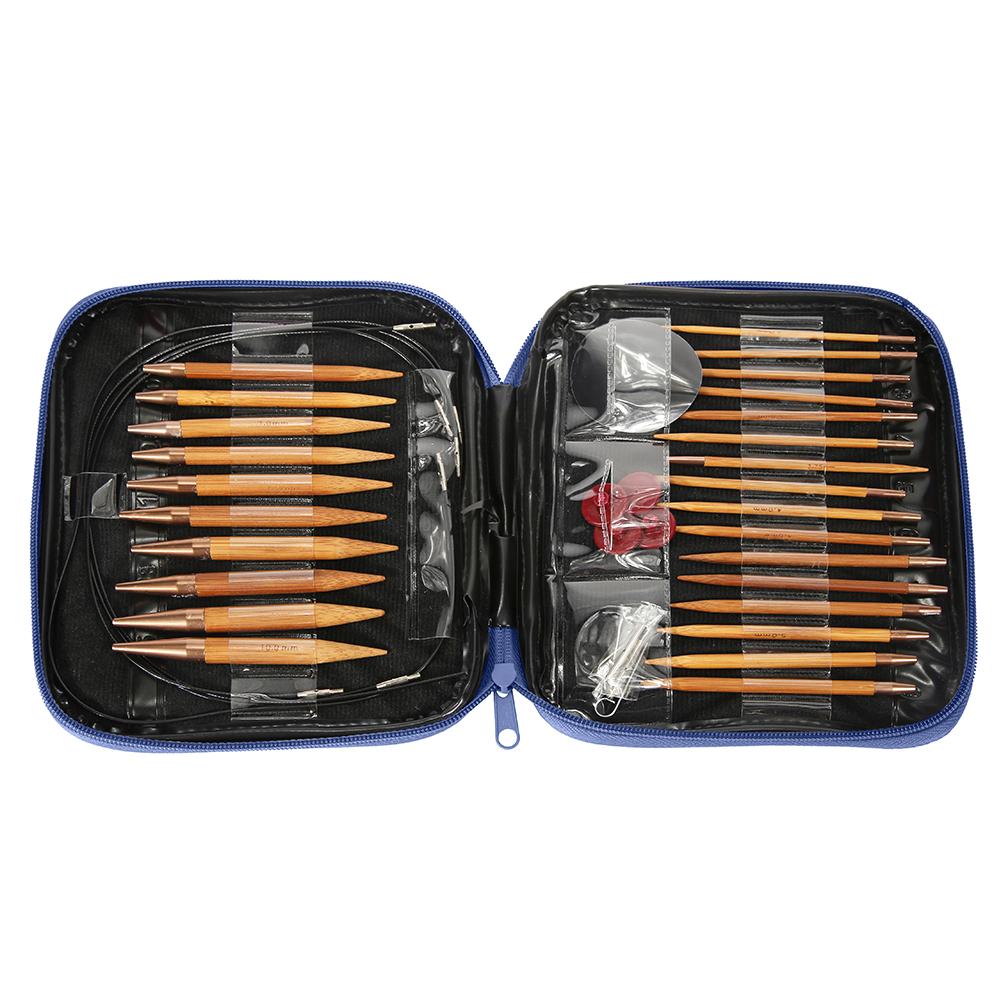 

13 пар алюминиевых круговых вязальных спиц, сменный набор колец, сменные головки, вязальные спицы, крючок для пряжи, тканые, DIY, вязальные инструменты темно-синий