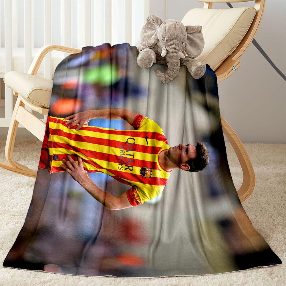 Messi Celebrates Victory Blanket Warmthful Decor Great for Office Chair Picnics Bedding All-Season Use Modern Style