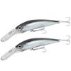 2Pcs Plastic Artificial Simulation Deep Diving Minnow Lure Bait Fishing Accessory4#