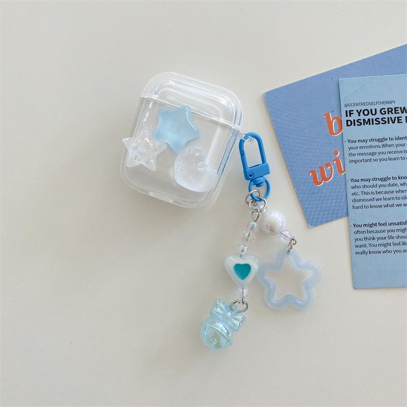 Three-dimensional cream star for AirPods 1 generation protective case second generation 1 generation pro1 apple bluetooth headset case female