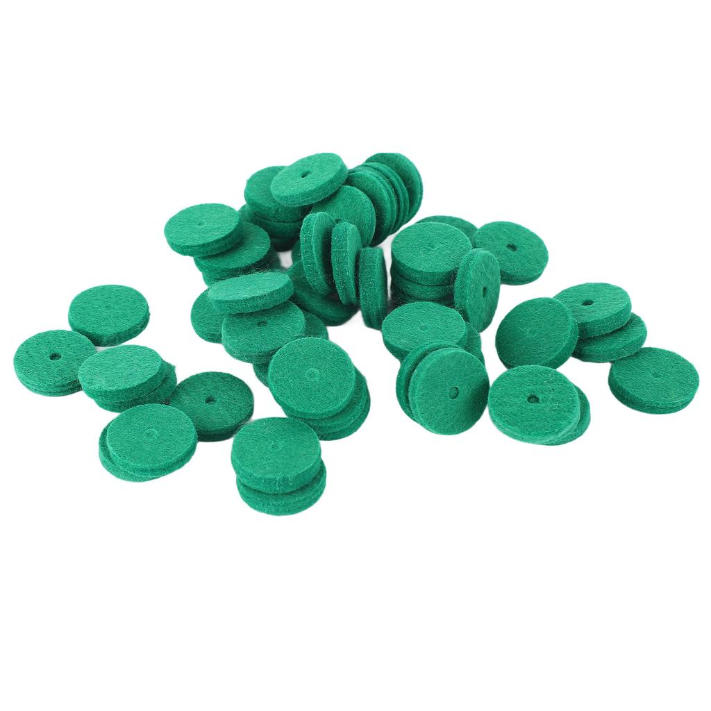 90Pcs Piano Felt Pad 22mm Noise Reduction Round Piano Felt Keyboard Felt Balance Washer Green
