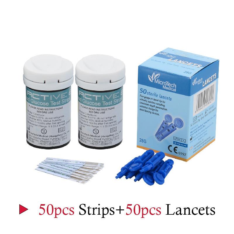 Exactiv Eq Impulse 50pcs Household Glucometer Blood Glucose Needles Papers Test