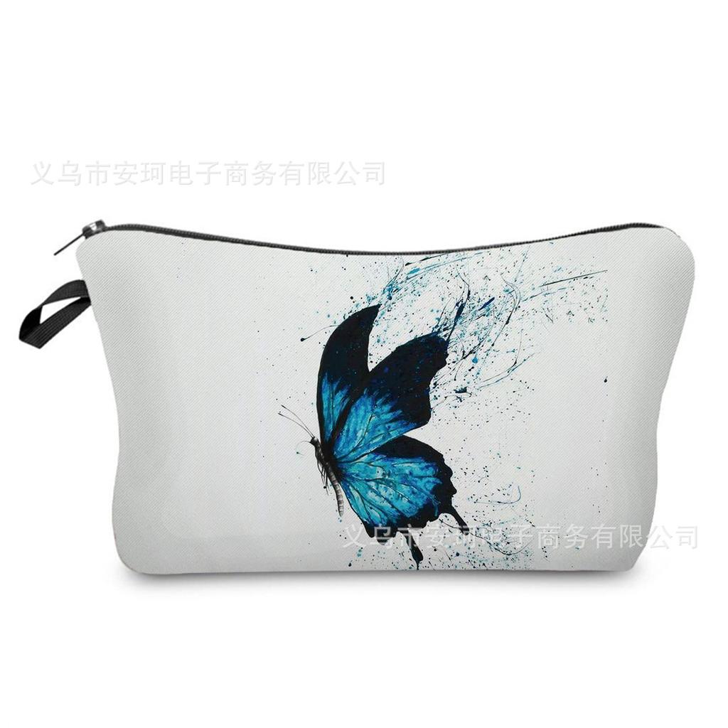 Women Flower Print Cosmetic Bag Toiletries Organize Travel Storage Case 6662