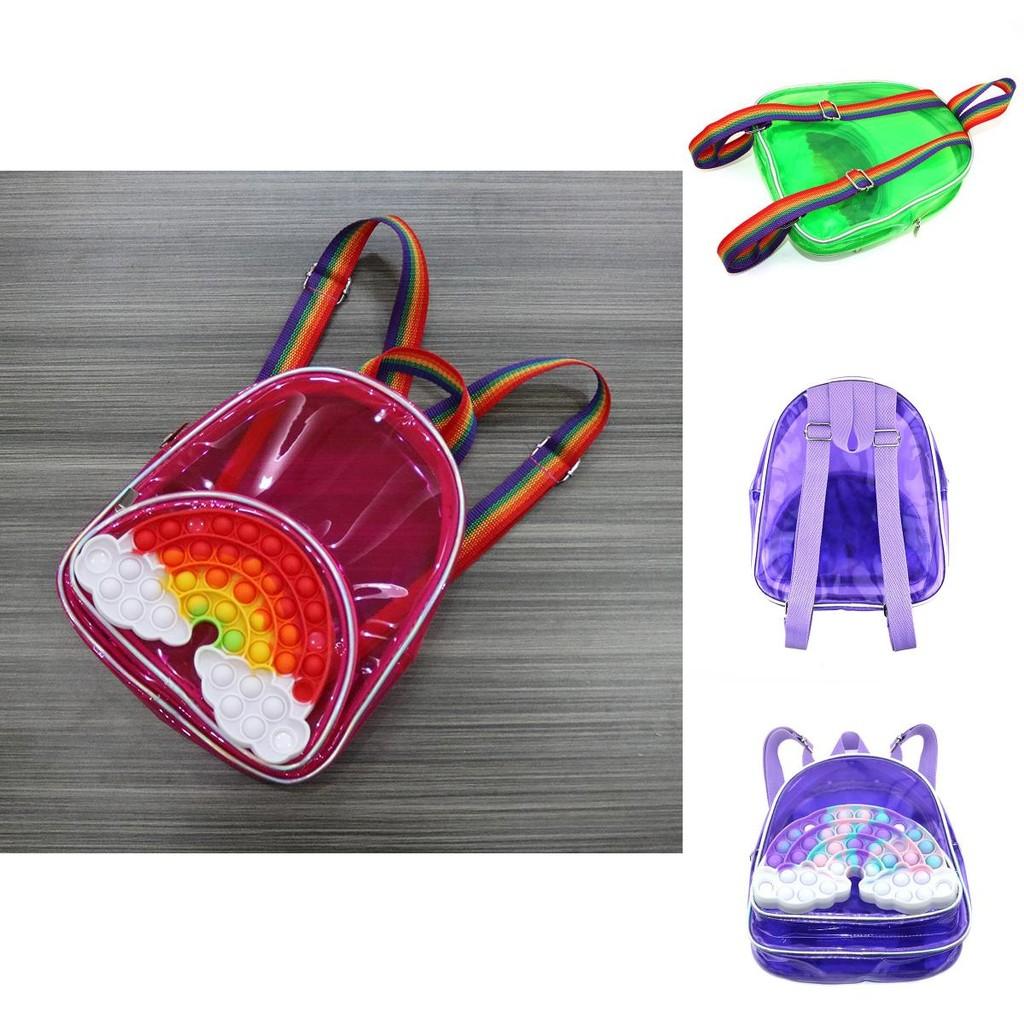 Trendy Fidget Backpack Toys Big Size Pop It Shoulder Bag With Unique Bubble Design