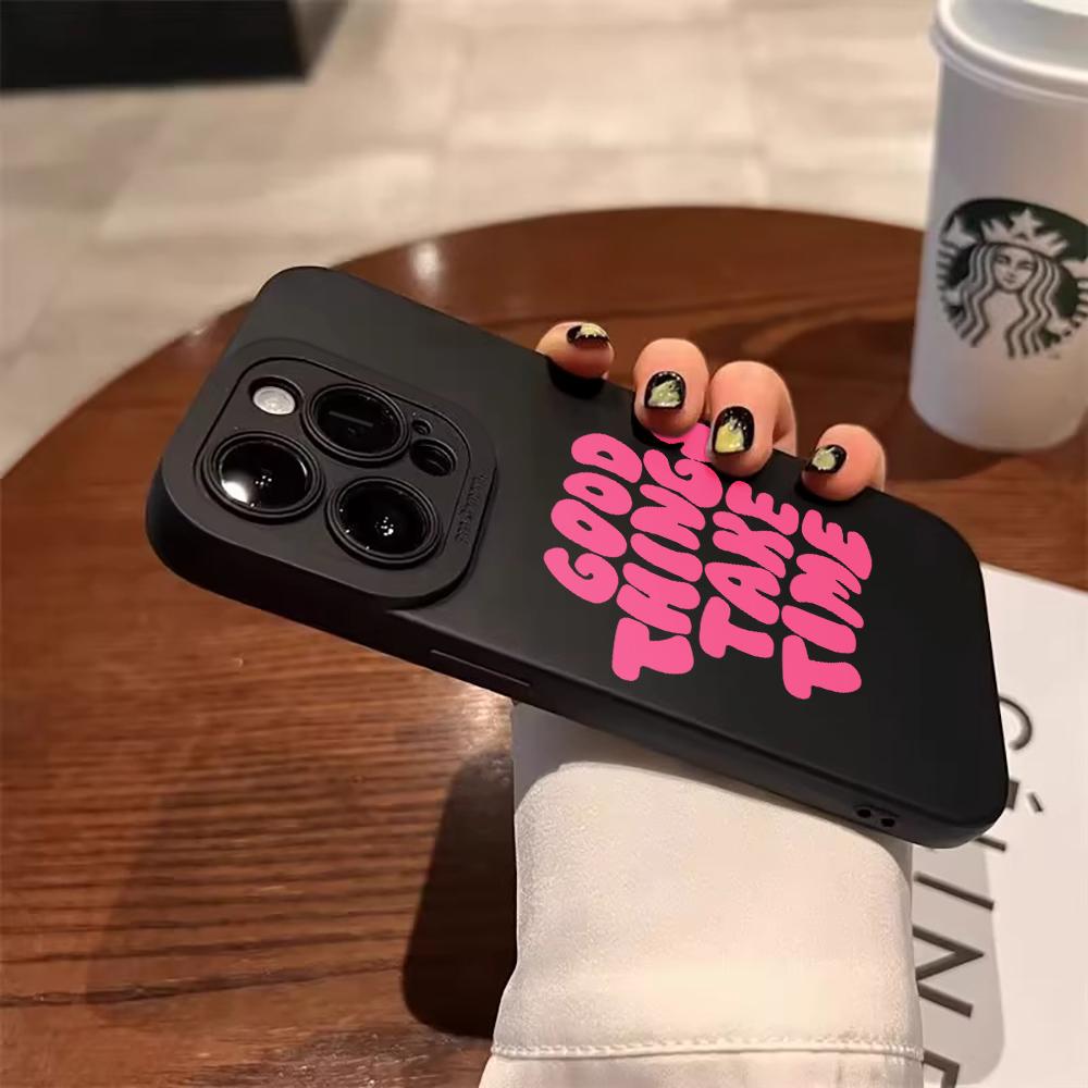 Stylish Quote Phone Case For iPhone12 11  17 16 15 14 13 Pro Max For iPhone 7 8 16 14 15 Plus XS XR X Durable Protection Funda