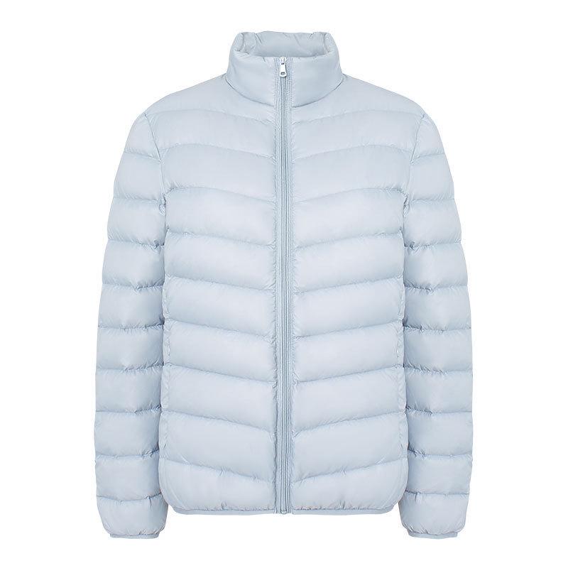 2024 Women's Slim Fit Lightweight Down Jacket - Autumn/Winter, Short, 90% White Duck Down, Stand Collar, Korean Style, Plus Size Available.