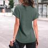 Women's 2025 Short Sleeve Crew Neck T Shirt Casual Loose Ribbed Knit Pullover Sweater Tops Summer Spring Outfits Gifts