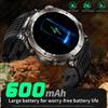 Military Smartwatch Men With LED Flashlight 1.7 Inch 3ATM Waterproof Fitness Watch 600 mAh Battery Talking Smartwatch