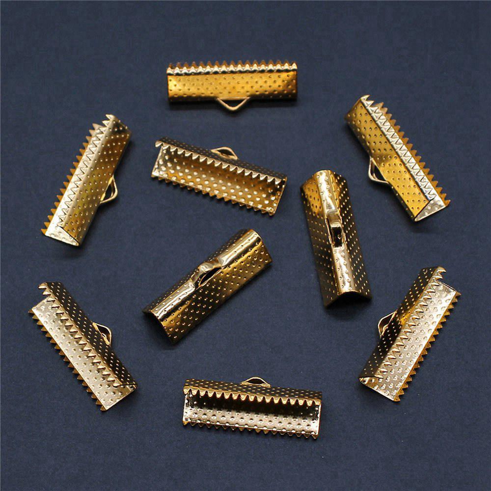 Bandenden Crimp-Clips Antikstil Zubehör für die Schmuckherstellung 8 Größen 4 Farben