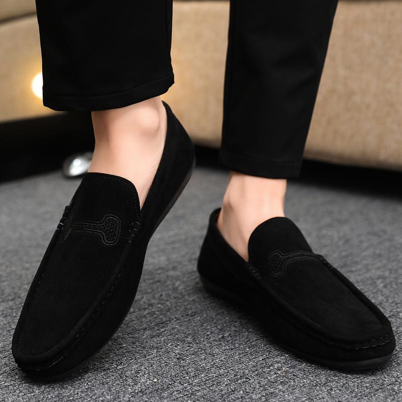 Fashion Fashion Lightweight Suede Men Casual Shoes Lazy Shoes Male Breathable Slip-on Mens Driving Shoes Comfortable Loafers Moccasins
