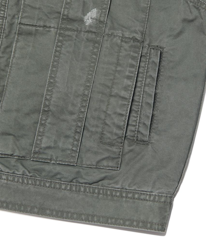 Nomanual I.P Damaged Jacket - Khaki Gray