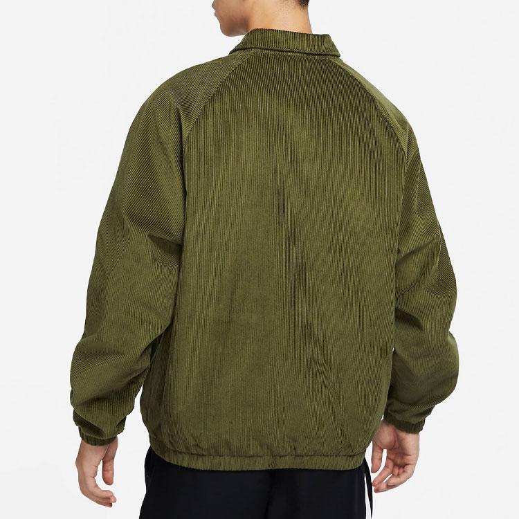 Nike Vrstvené logo manšestrová ležérní bunda pánská bunda zelená DO2323-326