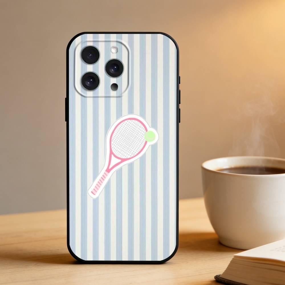 

Теннисный чехол для телефона для iPhone 17 16 15 14 13 12 Max Plus Силиконовый черный чехол iPhone11PROMAX