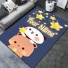 Bear Panda Night Custom Name Carpet Rug For Living Room Bedroom Home Sofa Decoration Kids Play Nonslip Floor Mat
