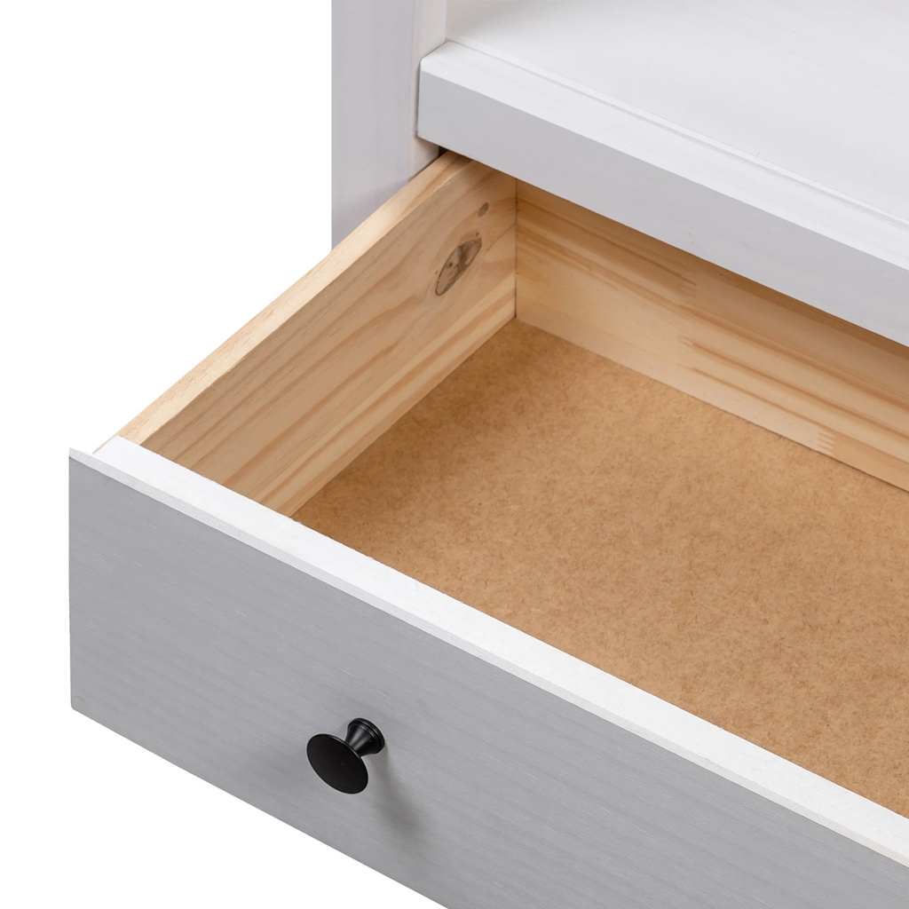 Bookshelf White 80 x 35 x 110 cm Solid Pine Wood (Panama Pine)