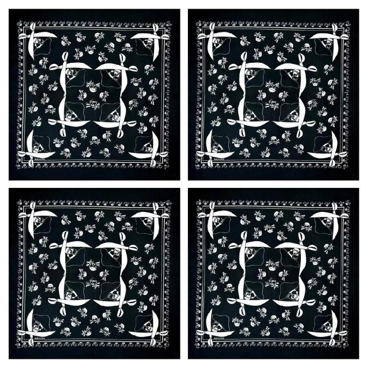 Compact Travel Bandana Skull Print Design Quick Dry Material For Adventure