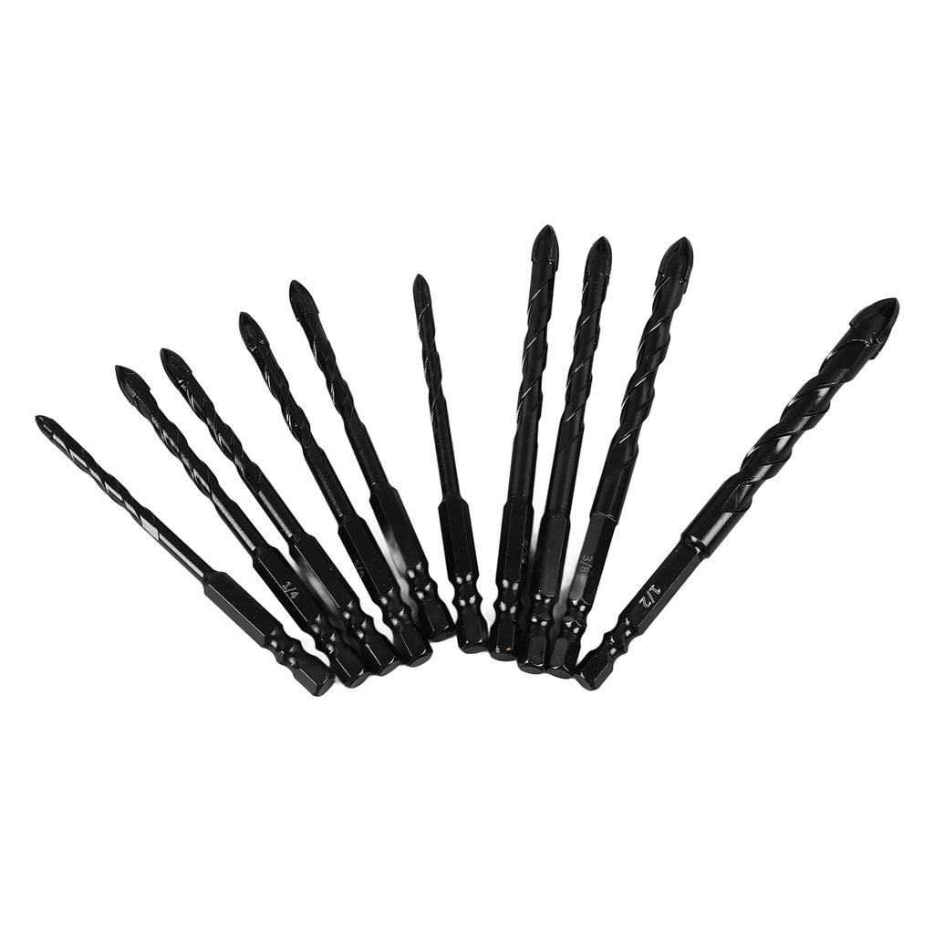 10 Stück Betonbohrer 1/4 Zoll Sechskantschaft Nass Trocken Bohren Diamantbohrer für Keramikfliesen Holz